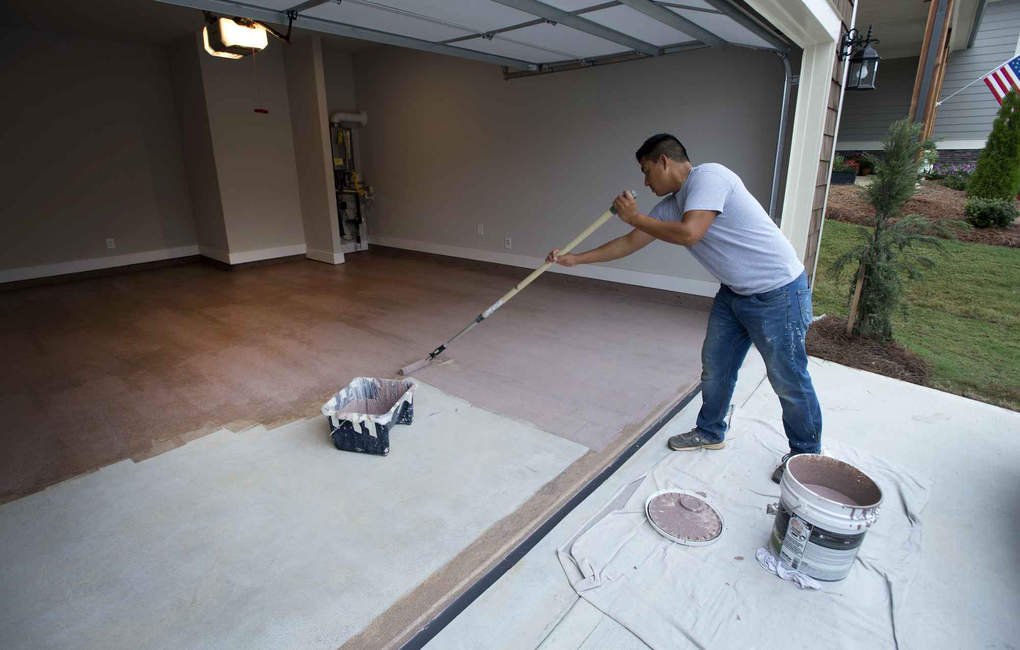 Granite Grip Floor - In Progress